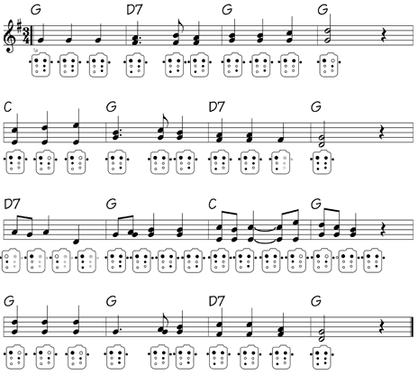 竹のオカリナ 運指表付き（吹き方） - 楽器/器材